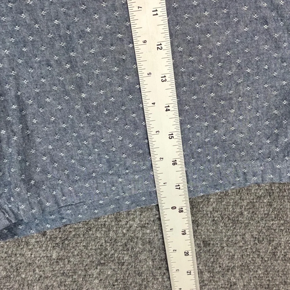 Old Navy Mens Slim Built-In Flex Shorts Blue White Micro Print Size 38